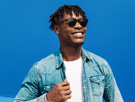 African American man wearing sunglasses